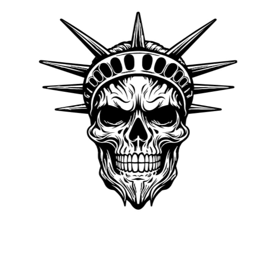 Skull Hood Graphic, Skull with Crown Hood Decal