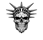 Skull with Crown Car/Wall Vinyl Decal | USAVinyls