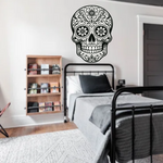 Sugar Skull Grim Reaper Ornate Car/Wall Decal | USAVinyls