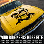 Zombie vinyl decal made of black vinyl in various colors and sizes