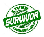 Transplant Survivor custom vinyl car window decal, white, die‑cut with no background 