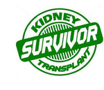 Transplant Survivor custom vinyl car window decal, white, die‑cut with no background 