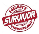 Transplant Survivor custom vinyl car window decal, white, die‑cut with no background 