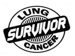 Transplant Survivor custom vinyl car window decal, white, die‑cut with no background 