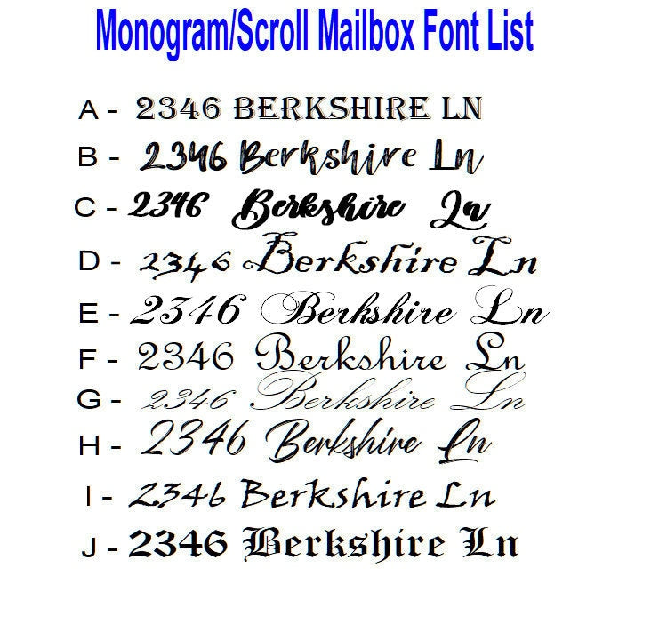 Mailbox Decal, Custom Mailbox Decal, Address Decal, Monogram Address Decal, Mailbox Monogram, Mailbox Numbers USAVinyls
