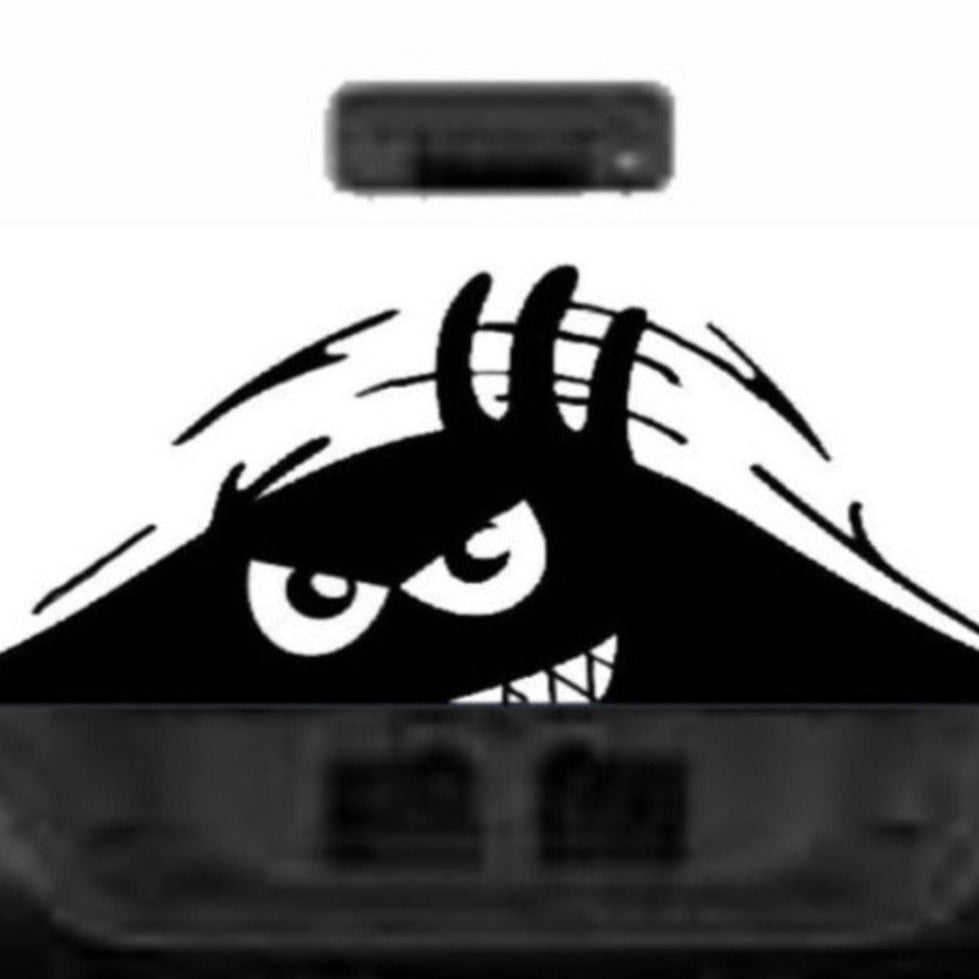 Angry Peeking Eyes Decal, Peeking Monster Scary Eyes , Tailgate Decal, Tailgate Sticker, Sick Tailgate Decal, Sick Tailgate Sticker,