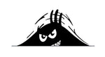 Angry Peeking Eyes Decal, Peeking Monster Scary Eyes , Tailgate Decal, Tailgate Sticker, Sick Tailgate Decal, Sick Tailgate Sticker,