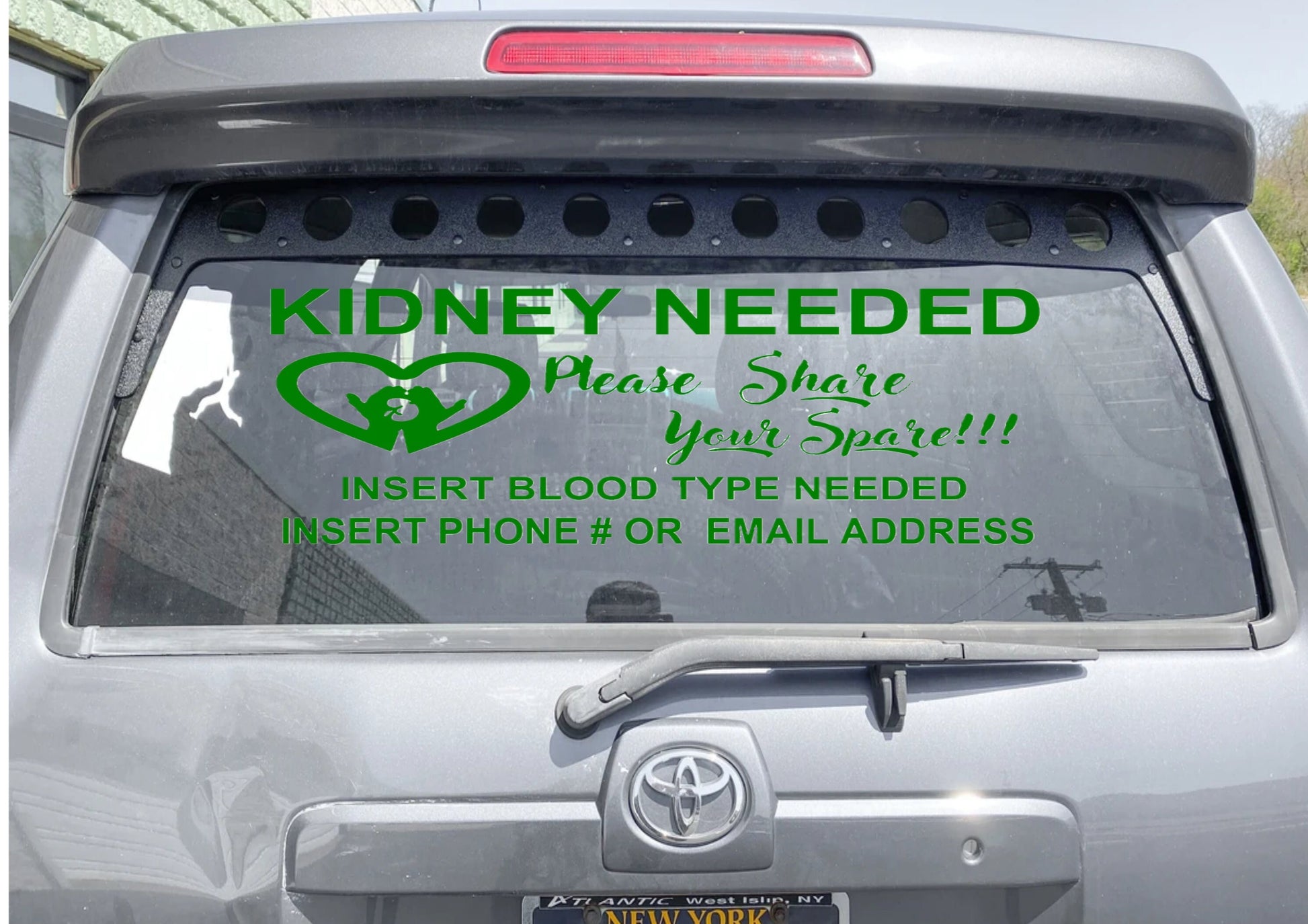 Advertise for a Kidney Donor, Search for a Kidney Donor, Find a Kidney Donor, Kidney Donor Search, Kidney Donor Decal, Share Kidney