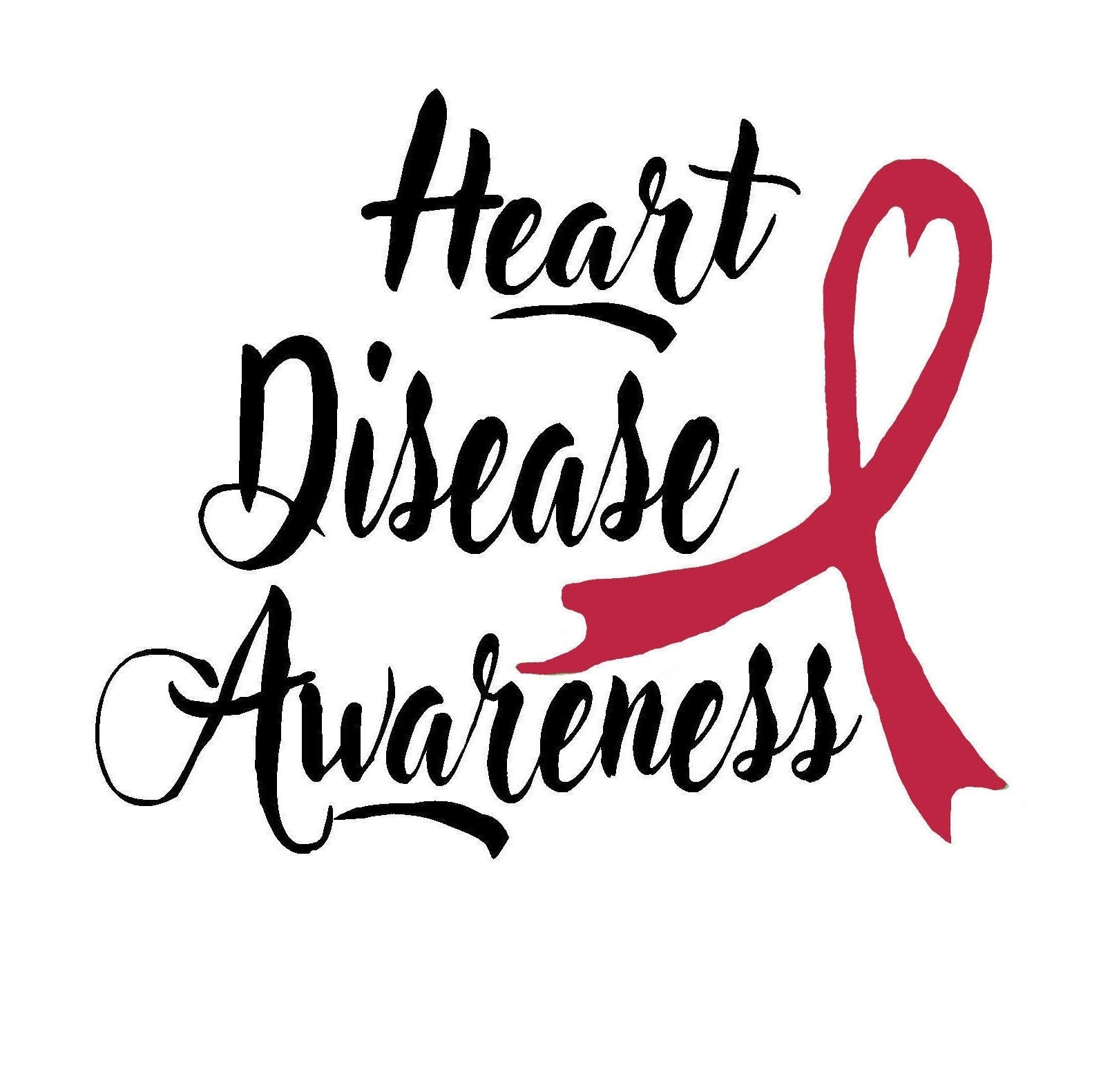 Heart Disease Awareness Decal, Vinyl Decal, Donate Life, Heart Disease Awareness Sticker, Kidney Disease Awareness, USAVinyls