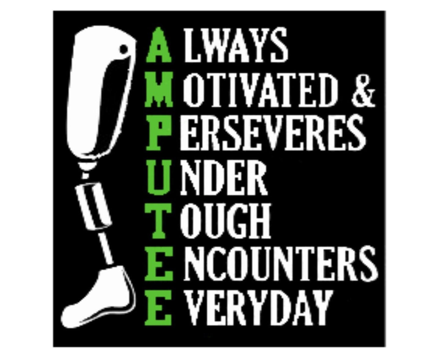 Amputation DecaL, Amputee Decal, Amputation Sticker, Amputee Decal, Disabled Decal, Disabled Sticker, Amputee Sticker, USAVinyls