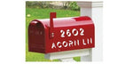 Mailbox Address Lettering, Set of 2, FREE BONUS Accents/Flourishes and House Numbers for Mailbox Door, Mailbox Address Stickers, USAVinyls