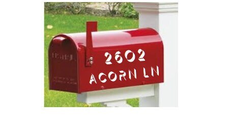 Mailbox Address Lettering, Set of 2, FREE BONUS Accents/Flourishes and House Numbers for Mailbox Door, Mailbox Address Stickers, USAVinyls