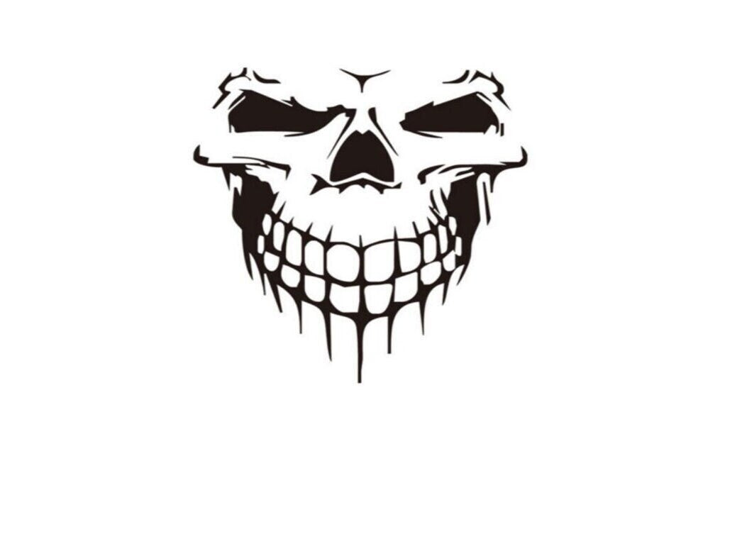 Skull Auto Accent Decal, Skull Car Vinyl, Skull Car Decal , Skull Hood Decal, Skull Hood Sticker, Hot Car Decal ,Car Side Decal