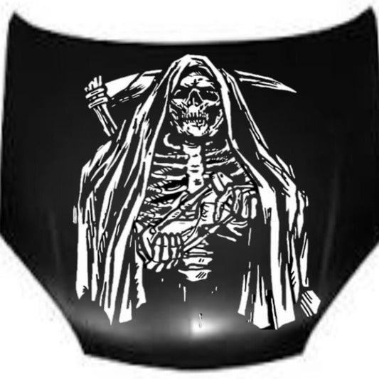 Grim Reaper Decal, Skull Decal, Skull Sticker, Grim Reaper Hood Graphic, Grim Reaper Hood Decal, Grim Reaper Sticker, Grim Reaper Auto