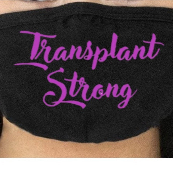 Transplant Strong HTV heat‑transfer decal, approx. 4×3 in, choice of vinyl color  on cotton