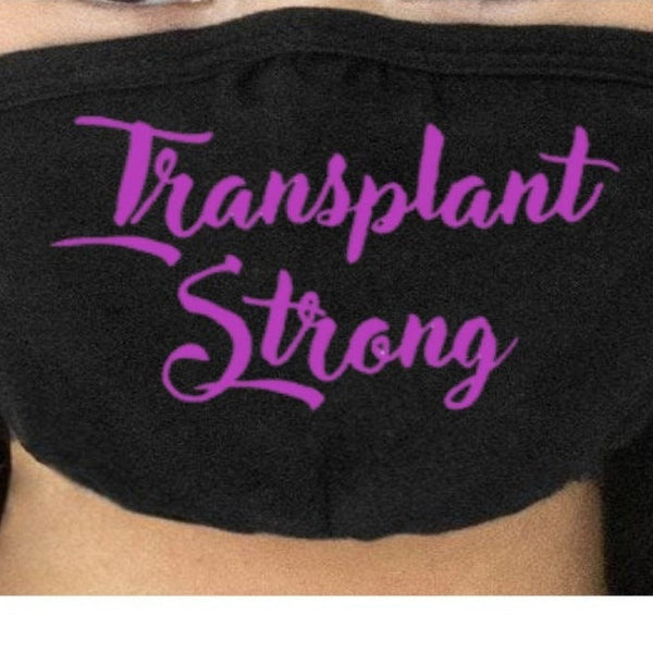 Transplant Strong HTV heat‑transfer decal, approx. 4×3 in, choice of vinyl color  on cotton
