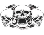 Skull Auto Accent Decal made friom die-cut vinyl, multiple sizes