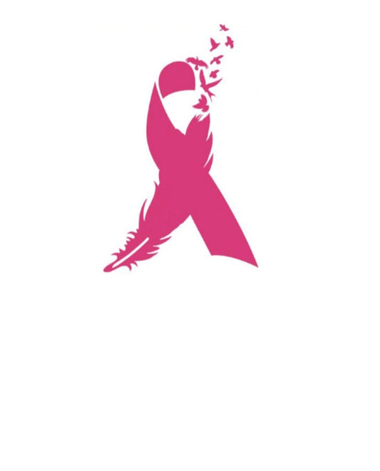 Breast Cancer, Pink Ribbon Decal Fight Breast Cancer, Breast Cancer Awareness, Breast Cancer Feather Birds, Custom Breast Cancer Memorial