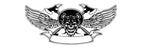 “Black matte Norse/Viking skull wall decal, large size, high‑contrast silhouette on smooth painted wall”