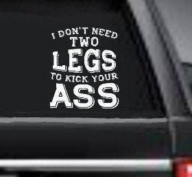 Amputation DecaL, Amputee Decal, Amputation Sticker, Amputee Decal, Disabled Decal, Disabled Sticker, Amputee Sticker, USAVinyls