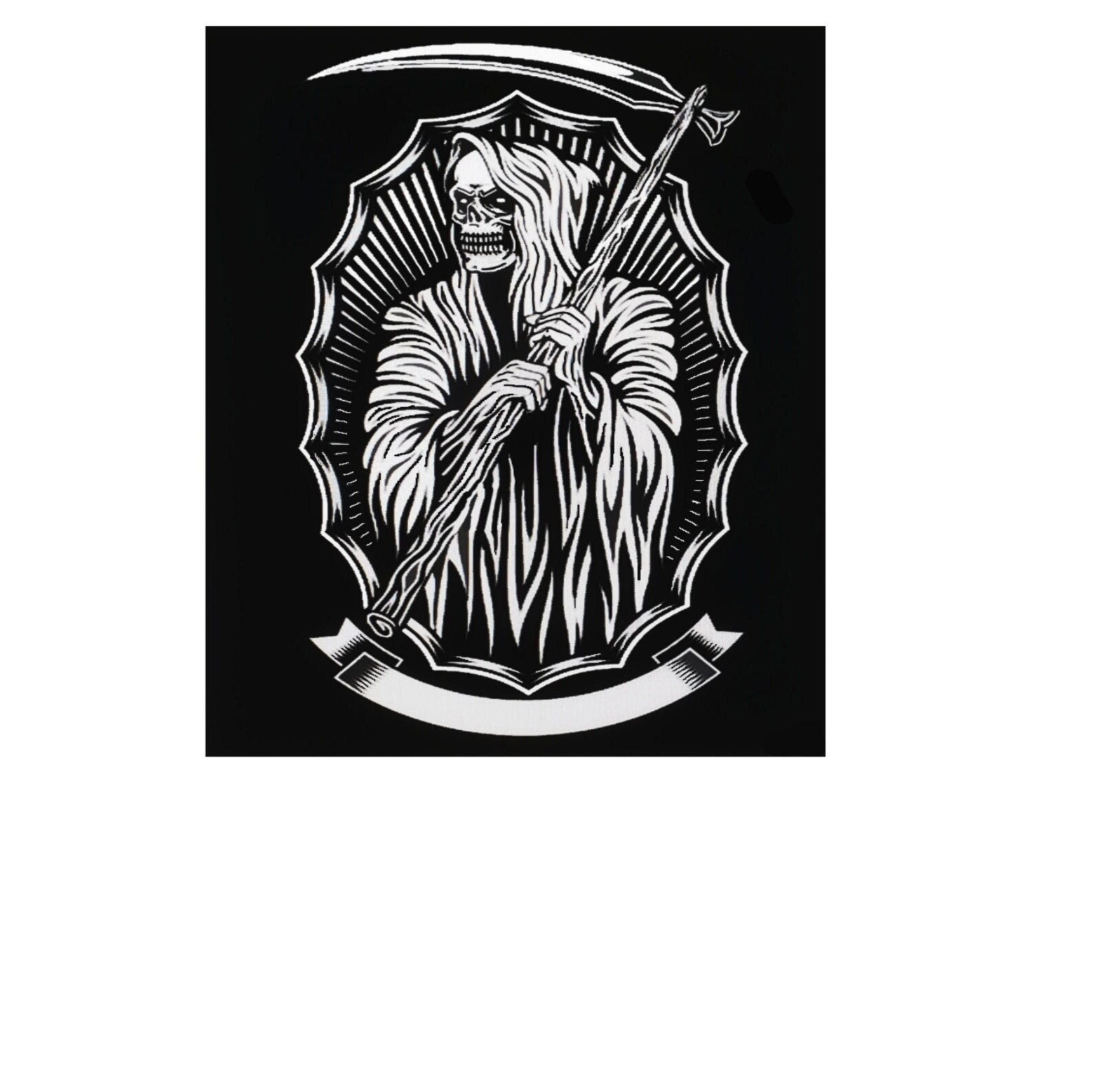 Grim Reaper Decal, Skull Decal, Skull Sticker Grim Reaper Hood Graphic, Grim Reaper Hood Decal, Grim Reaper Sticker