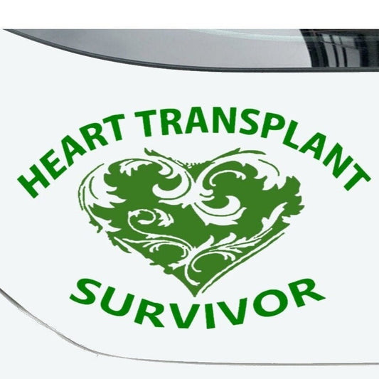 Heart Transplant Survivor Decal, Heart Transplant Survivor Sticker, Survivor Decal, Survivor Sticker, Transplant Survivor Decal