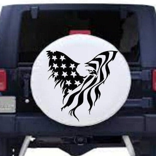 American Flag Decal, American Flag Sticker, American Flag with Eagle Decal, American Flag with Eagle Sticker, Patriotic Decal, Patriotic