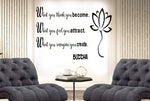 Custom vinyl wall art text decal, black, ‘Design Your Own’ sample on interior wall”
