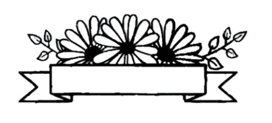 Mailbox Decal with Daisies and Banner, Mailbox Sticker with Daisies and Banner, Mailbox Daisies, Mailbox Flower, Custom Mailbox Decal