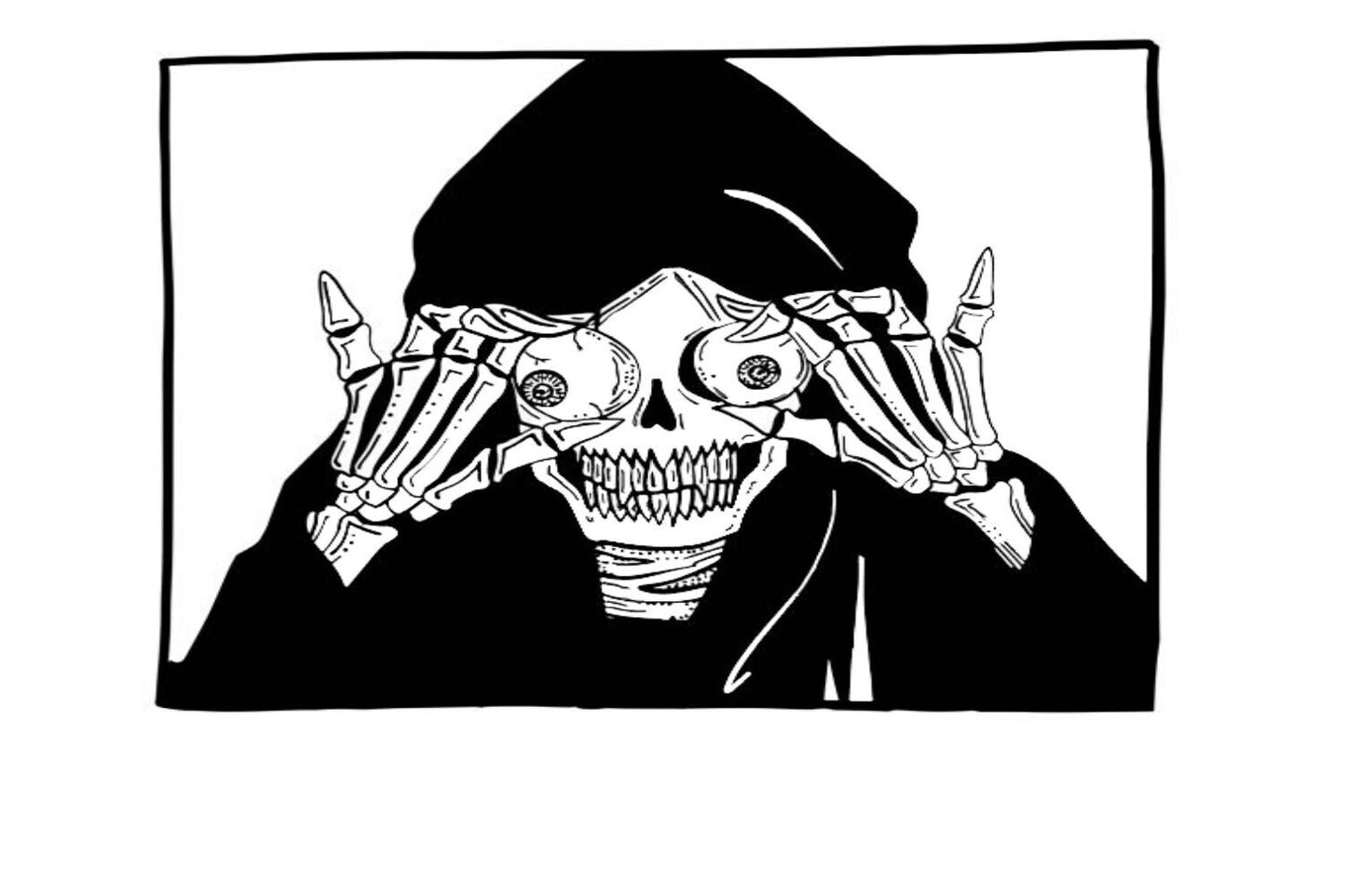 Grim Reaper Decal, Skull Decal, Skull Sticker Grim Reaper Hood Graphic, Grim Reaper Hood Decal, Grim Reaper Sticker