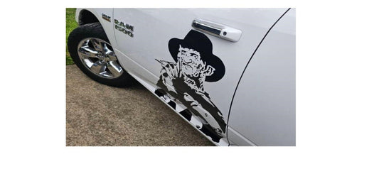 Freddy Krueger Decal, Freddy Krueger Auto Graphic, Freddy Krueger Hood Sticker, Freddy Krueger Hood Decal, Freddy Sticker, Freddy Decal