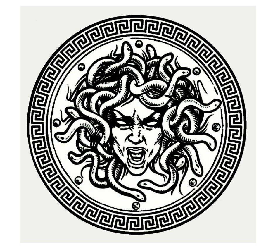Medusa Decal, Medusa Sticker, Medusa Auto Graphic, Medusa Hood Decal, Medusa Hood Sticker, Medusa Snakes,