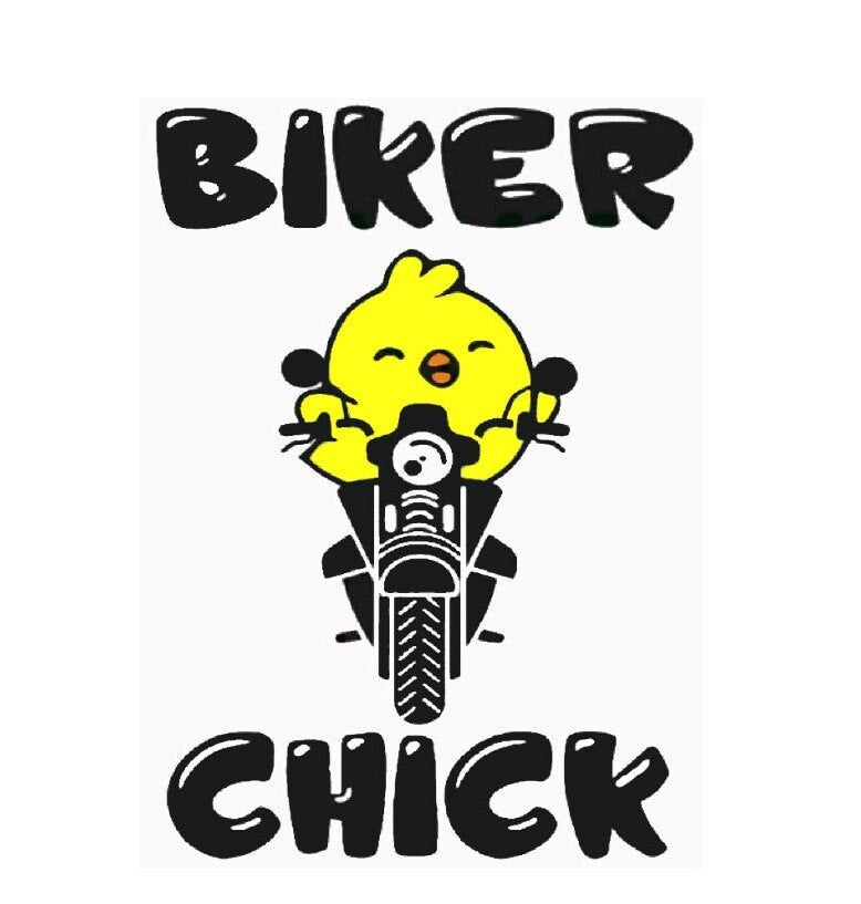Biker Chick Decal, Biker Chick Sticker, Biker Decal, Biker Sticker,