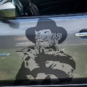 Freddy Krueger Decal, Freddy Krueger Auto Graphic, Freddy Krueger Hood Sticker, Freddy Krueger Hood Decal, Freddy Sticker, Freddy Decal