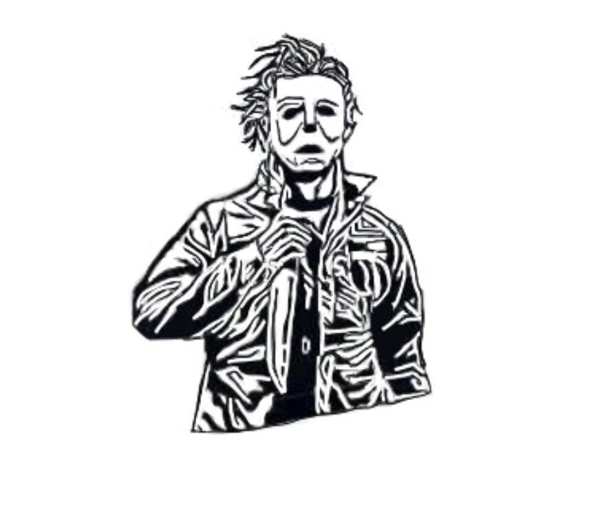 Michael Myers Decals, Michael Myers Halloween, Halloween Decals, Horror Decals, Scary Decals, Gift, Michael Decal,m Auto Graphic