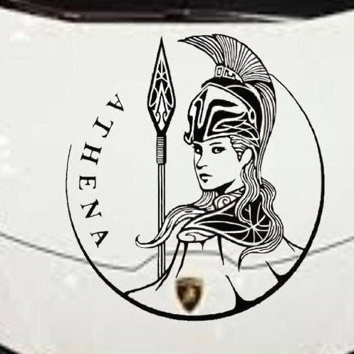 Athena Decal, Athena Sticker, Athena Graphic, Athena Goddess of Wisdom, Athena Auto Graphic, Athena Goddess of Fertility, Athena