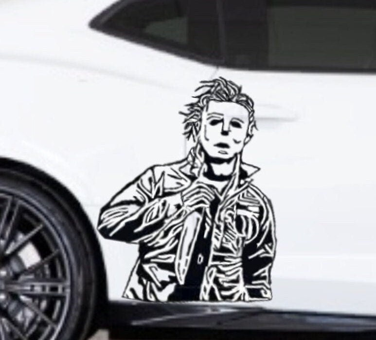 Michael Myers Decals, Michael Myers Halloween, Halloween Decals, Horror Decals, Scary Decals, Gift, Michael Decal,m Auto Graphic