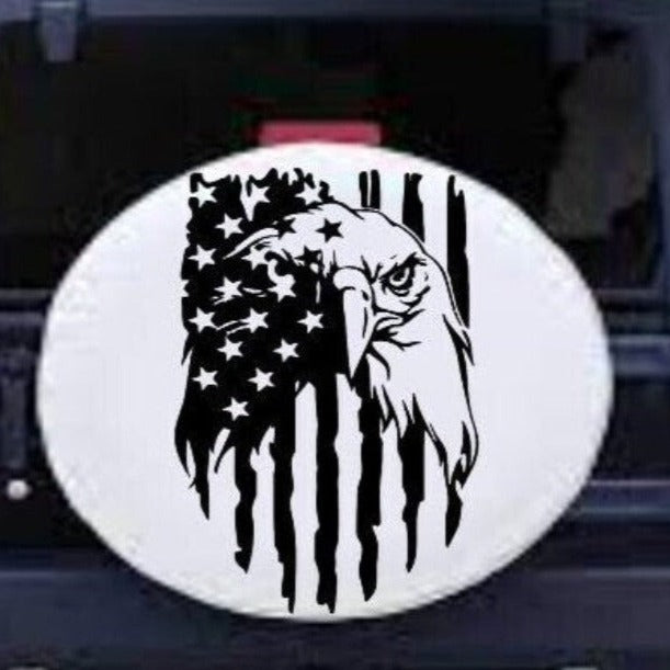 American Flag Decal, American Flag Sticker, American Flag with Eagle Decal, American Flag with Eagle Sticker, Patriotic Decal, Patriotic